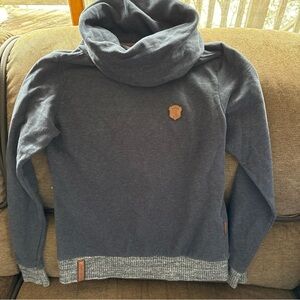 Naketano Schnizzel Dizzel Popizzel  Women’s Jr L Blue Fleece Pullover